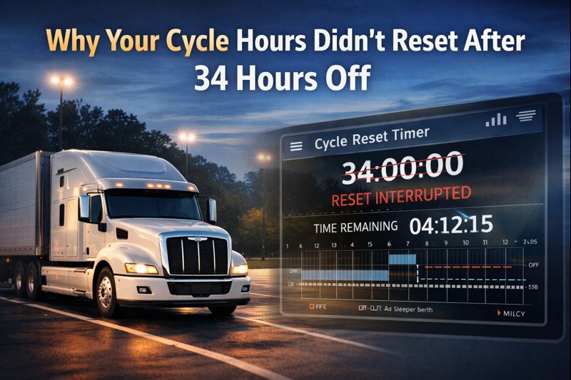 Why Your Cycle Hours Didn’t Reset After 34 Hours Off