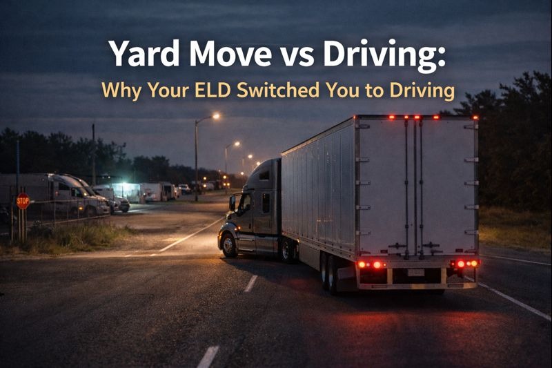 Yard Move vs Driving: Why Your ELD Switched You to Driving