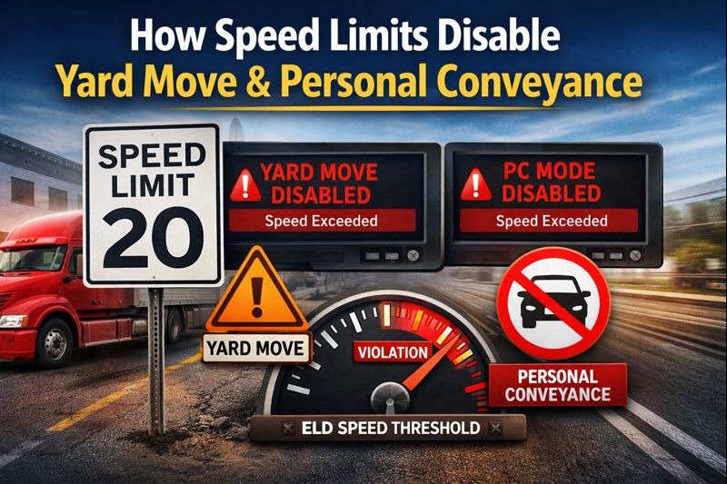 How Speed Limits Disable Yard Move and Personal Conveyance
