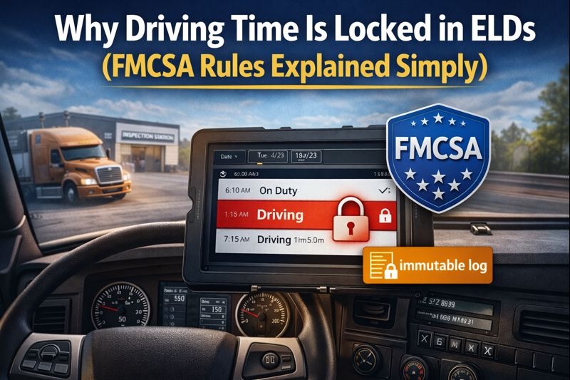 Why Driving Time Is Locked in ELDs (FMCSA Rules Explained Simply)