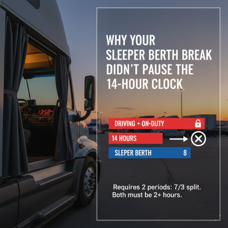 Why Your Sleeper Berth Break Didn’t Pause the 14-Hour Clock